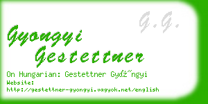 gyongyi gestettner business card